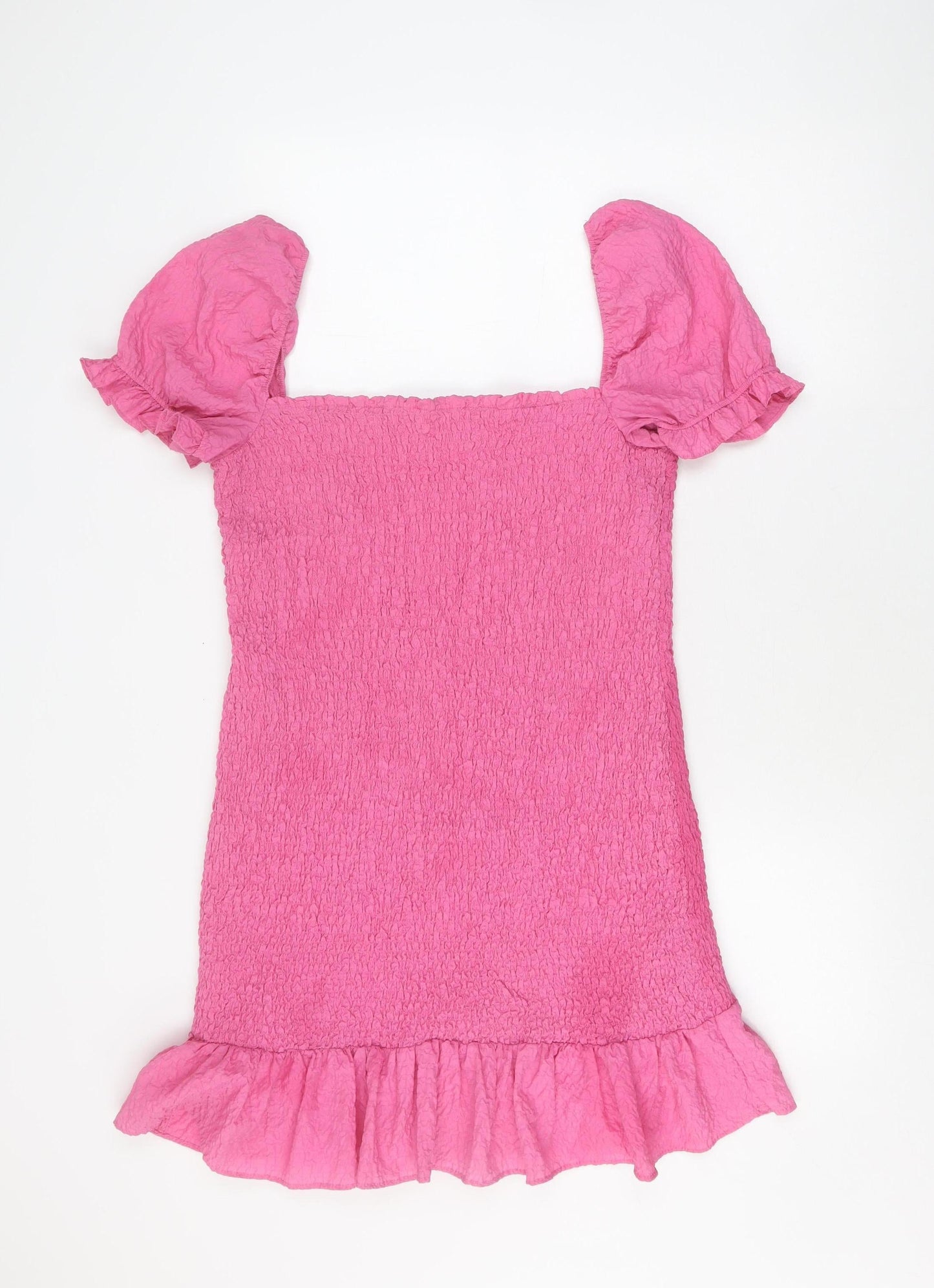 Zara Women's Pink A-Line Mini Dress Size 16