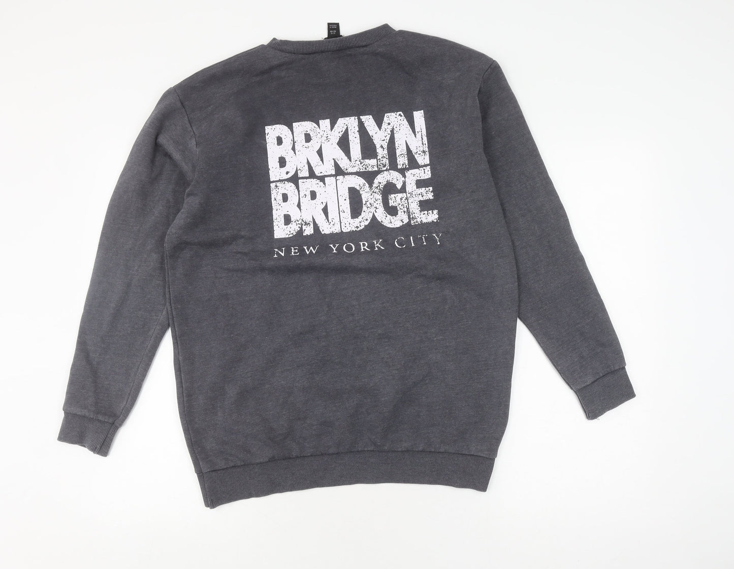New Look Girls Grey Pullover Sweatshirt 12-13Y Graphic Print