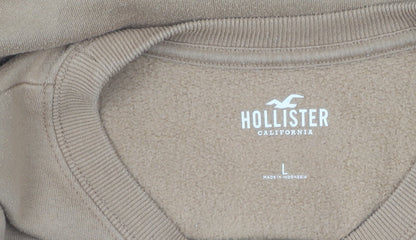 Unisex Adults UK Size L Hollister Brown Pullover Sweatshirt