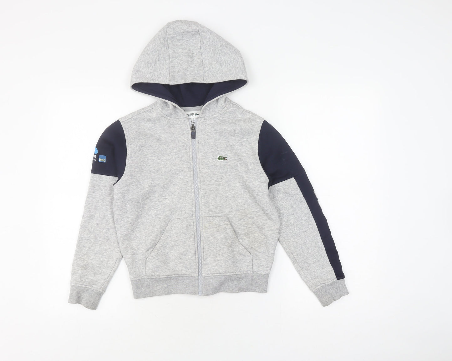 Lacoste Boys Grey Full Zip Hoodie - Size 10