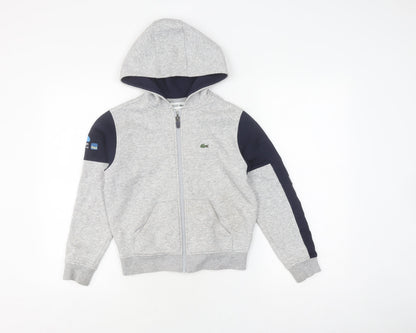 Lacoste Boys Grey Full Zip Hoodie - Size 10