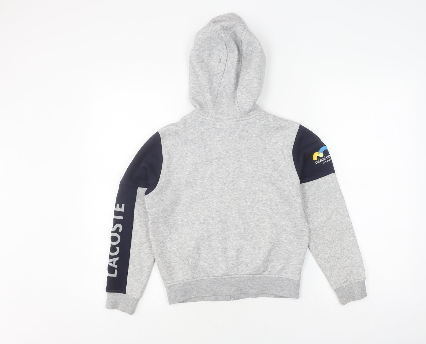 Lacoste Boys Grey Full Zip Hoodie - Size 10