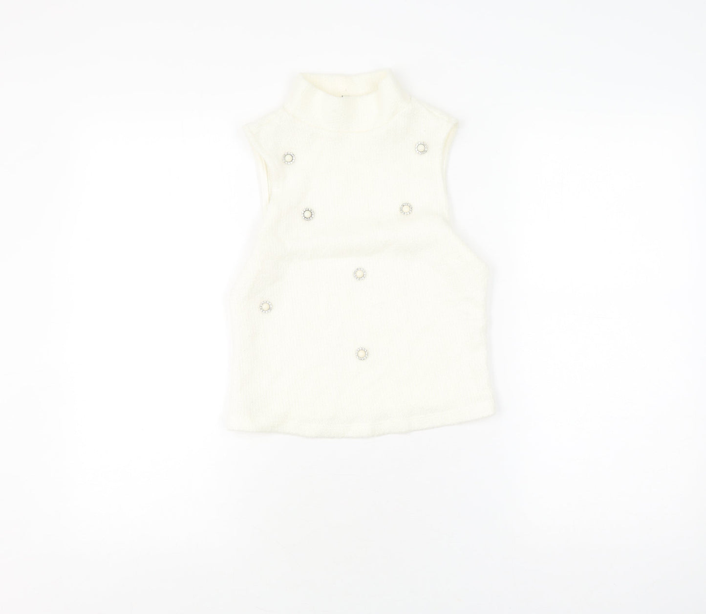 Womens UK Size 8 River Island White  Tank