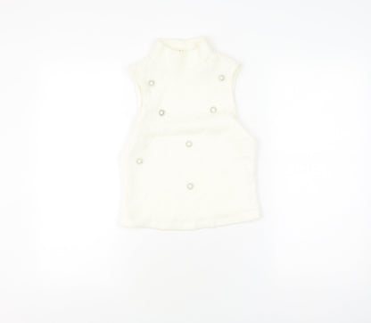 Womens UK Size 8 River Island White  Tank