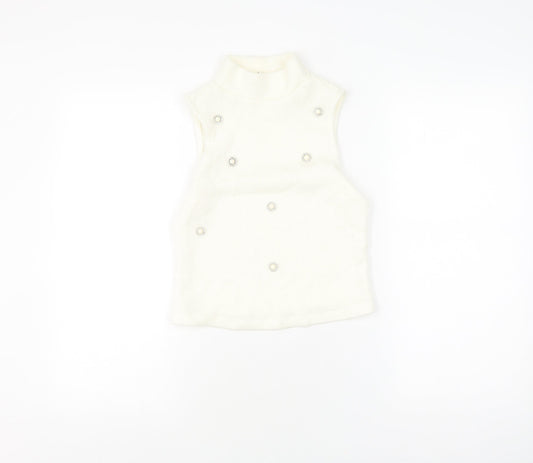 Womens UK Size 8 River Island White  Tank