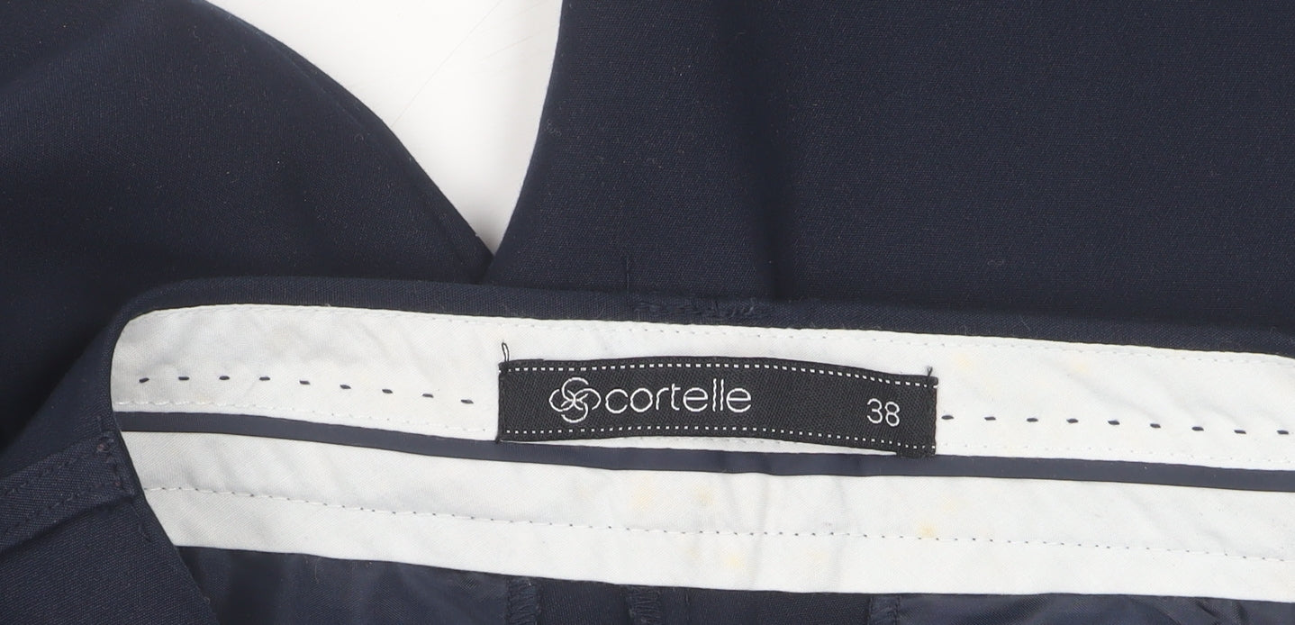Cortelle Women's Blue Straight Trousers Size 10