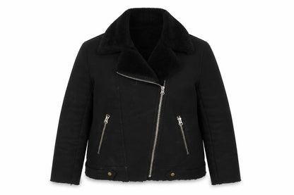 Womens UK Size 14 H&M Black Motorcycle Jacket