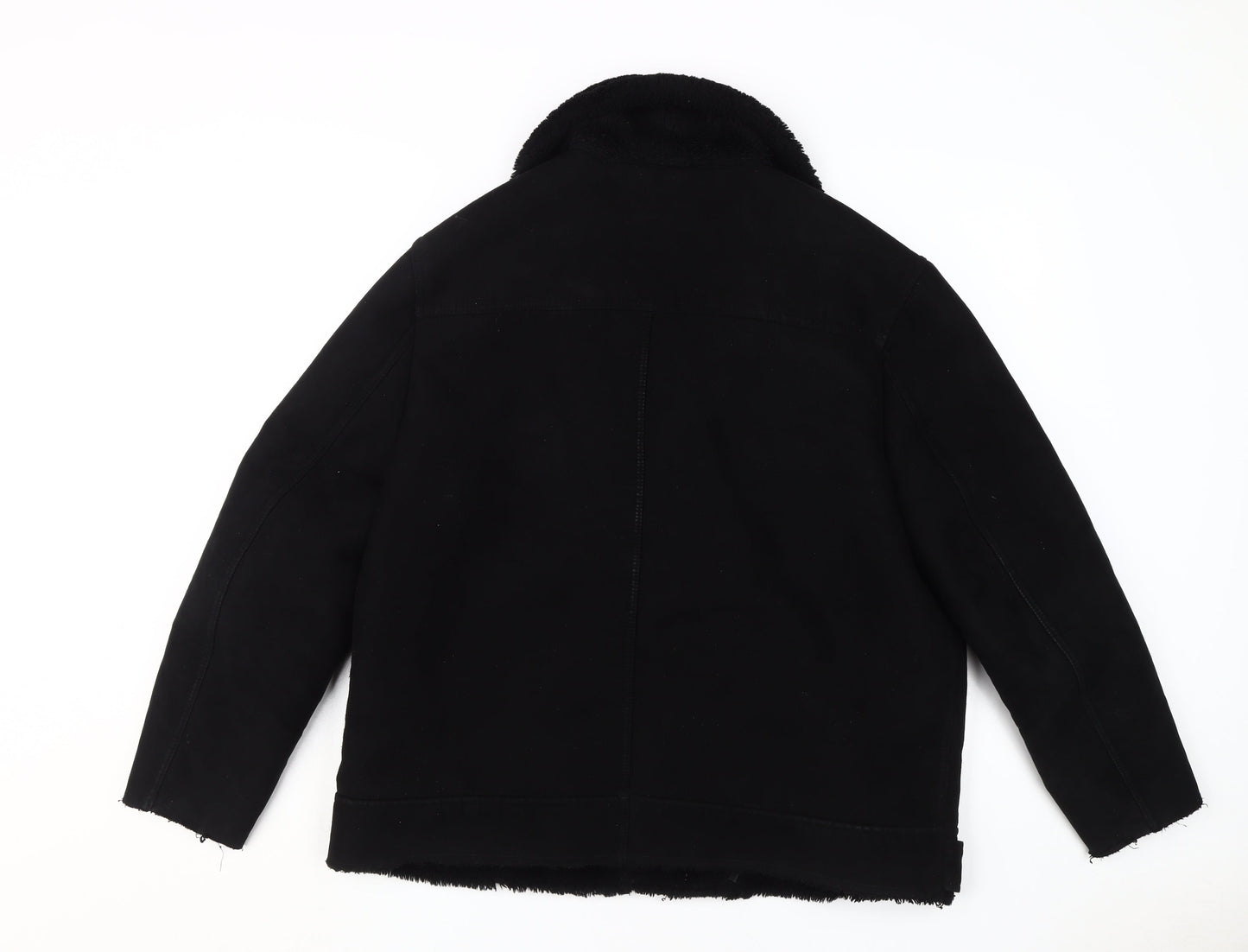 Womens UK Size 14 H&M Black Motorcycle Jacket