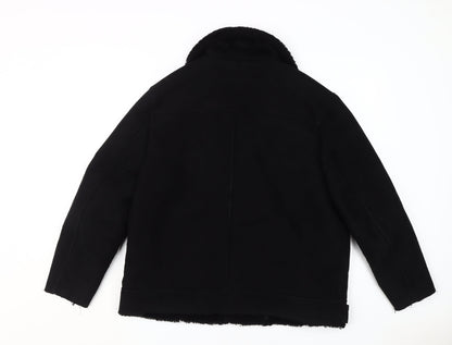 Womens UK Size 14 H&M Black Motorcycle Jacket
