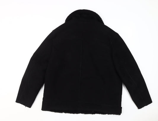 Womens UK Size 14 H&M Black Motorcycle Jacket