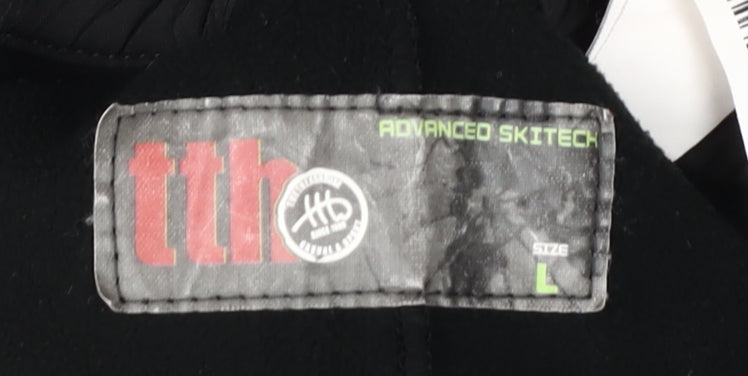 ttH Men's Black Snow Pants L - Waterproof, Ski Ready