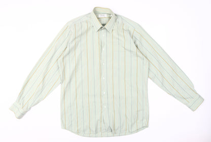 Viyella Men's Beige Striped Dress Shirt 16