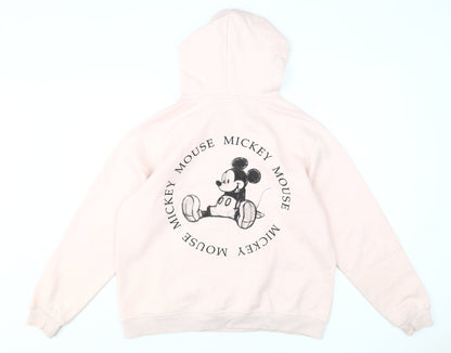 Womens UK Size M Disney Pink Pullover Hoodie