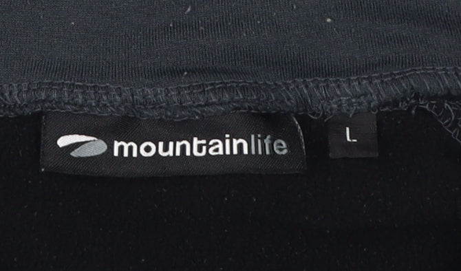 Mens UK Size L Mountain Life Black Pullover Sweatshirt