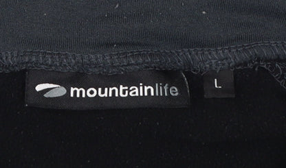 Mens UK Size L Mountain Life Black Pullover Sweatshirt