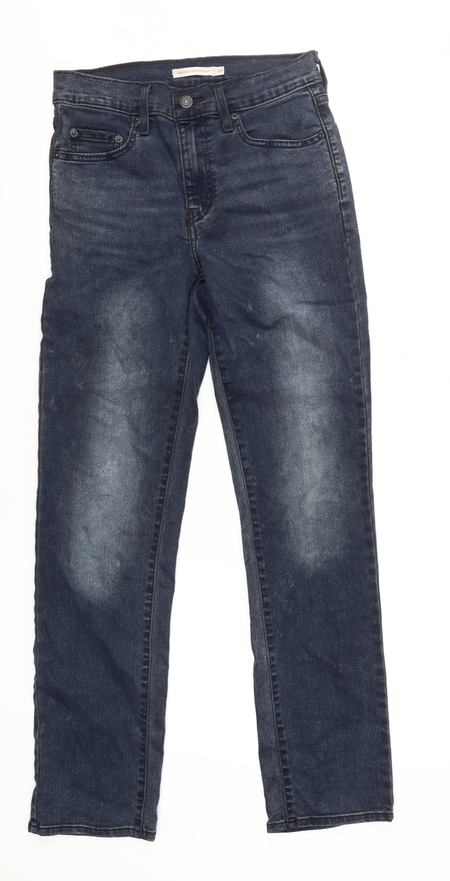 Levi's Women's Blue Straight Jeans High Rise Sz 8