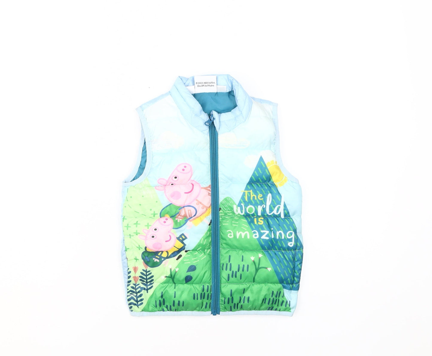 Peppa Pig Unisex Kids Blue Puffer Jacket 2-3 Years