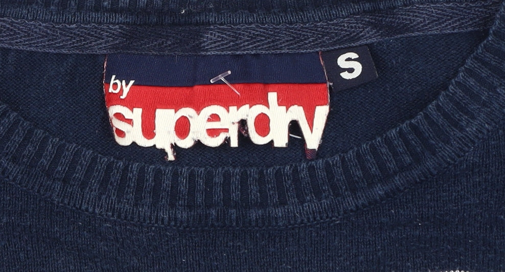 Superdry Men’s Blue Striped Pullover Jumper S
