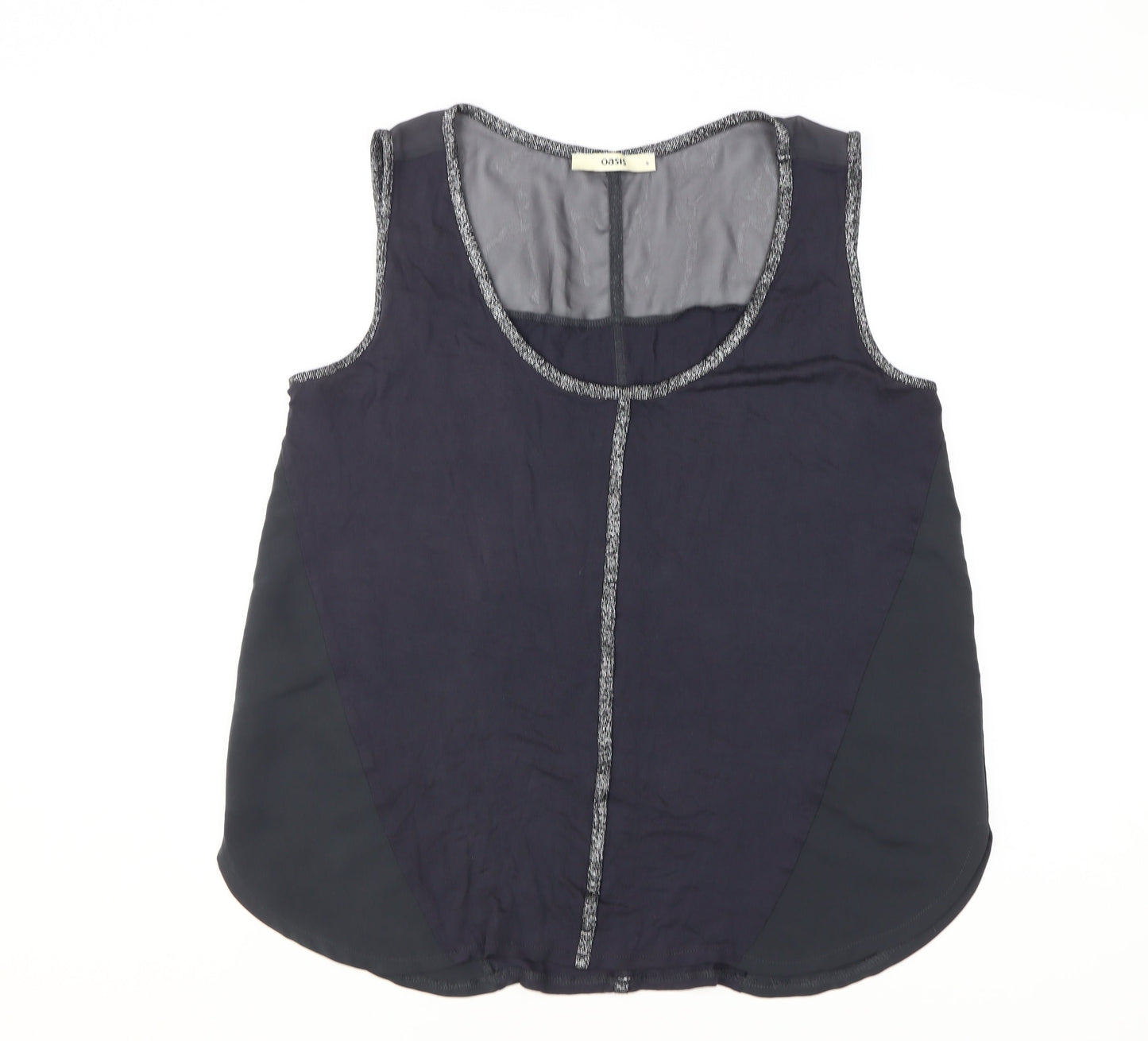 Womens UK Size S Oasis Black Basic Tank