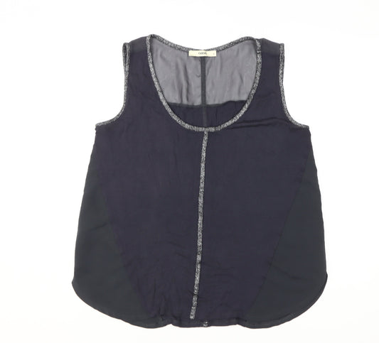 Womens UK Size S Oasis Black Basic Tank