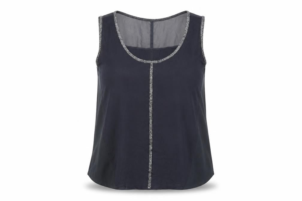 Womens UK Size S Oasis Black Basic Tank