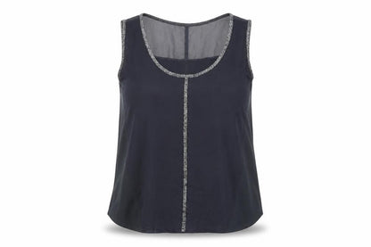 Womens UK Size S Oasis Black Basic Tank
