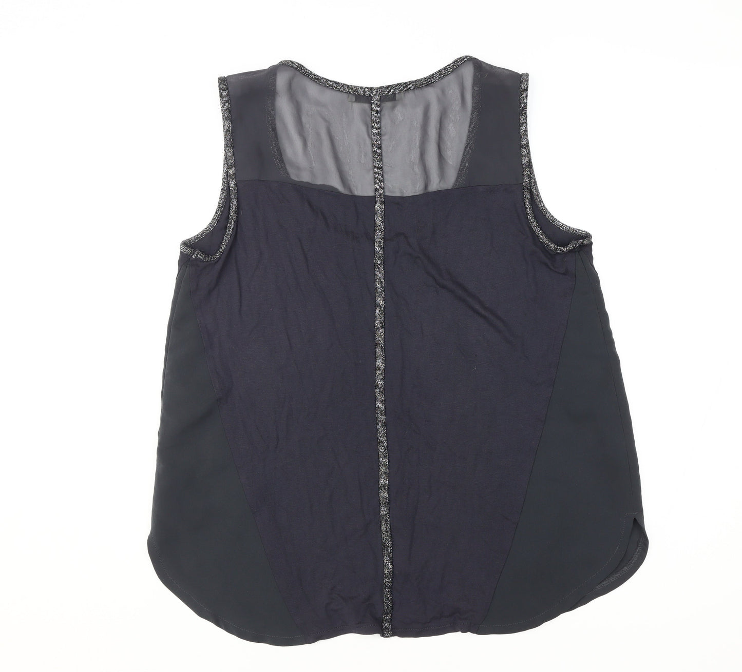Womens UK Size S Oasis Black Basic Tank