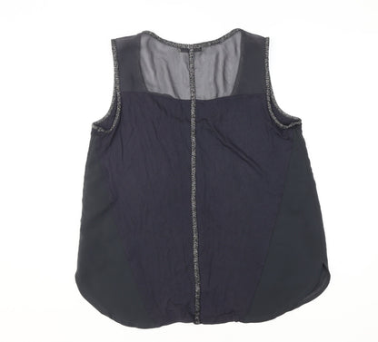 Womens UK Size S Oasis Black Basic Tank