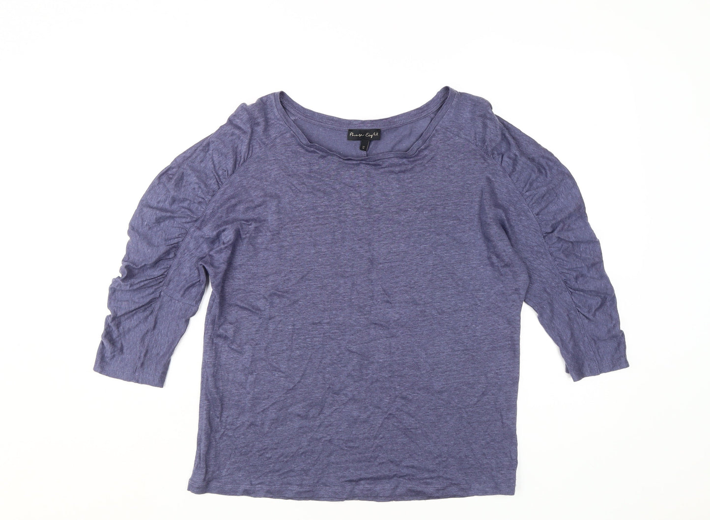 Womens UK Size 12 Phase Eight Blue Jersey T-Shirt