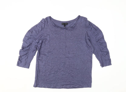 Womens UK Size 12 Phase Eight Blue Jersey T-Shirt