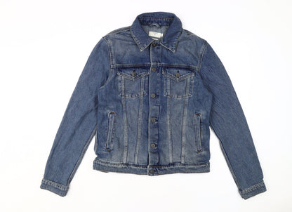 Mens UK Size S Topman Blue Basic Jacket