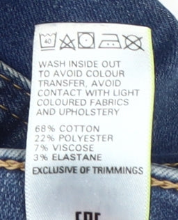 Womens UK Size 12 Marks and Spencer Regular Fit Skinny Blue Jeans