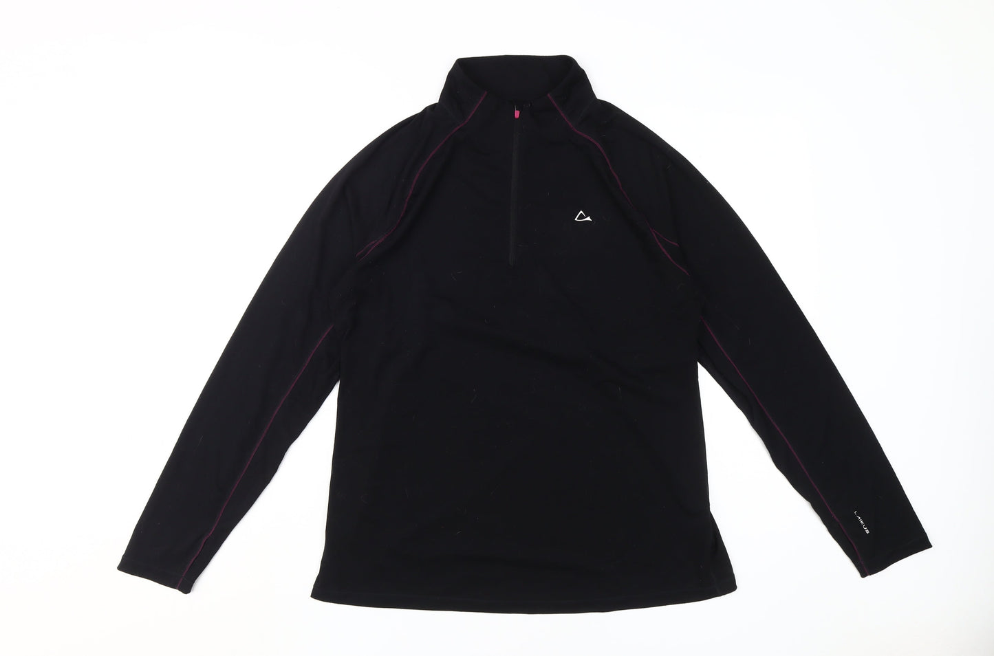 Laikus Women's Black XL Merino Blend 1/2 Zip Sweatshirt