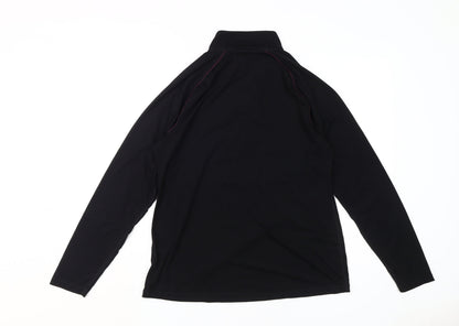 Laikus Women's Black XL Merino Blend 1/2 Zip Sweatshirt
