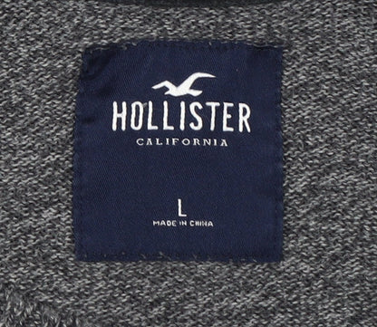 Hollister Men's Grey Pullover Jumper, L, Crew Neck, Casual