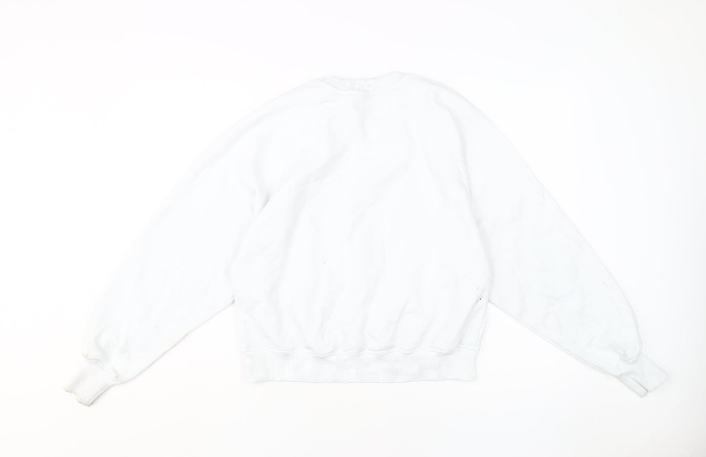 Unisex Adults White Music Graphic Sweatshirt XS