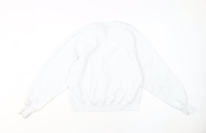 Unisex Adults White Music Graphic Sweatshirt XS