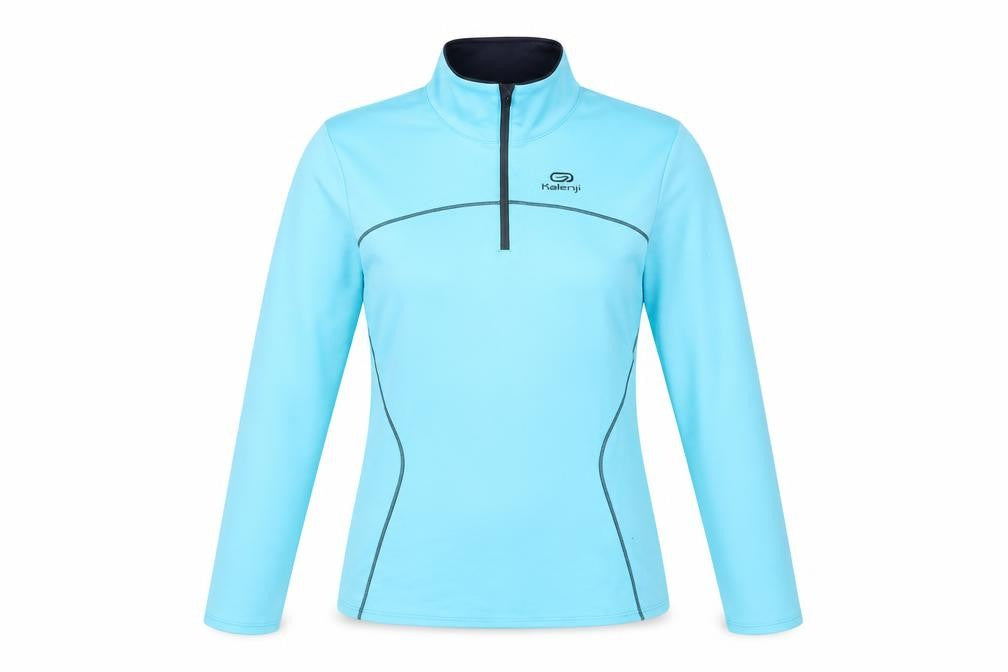 Womens UK Size 2XS DECATHLON Blue Henley Sweatshirt