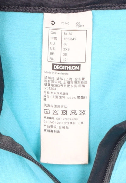 Decathlon Women's Blue 2XS Henley Sweatshirt