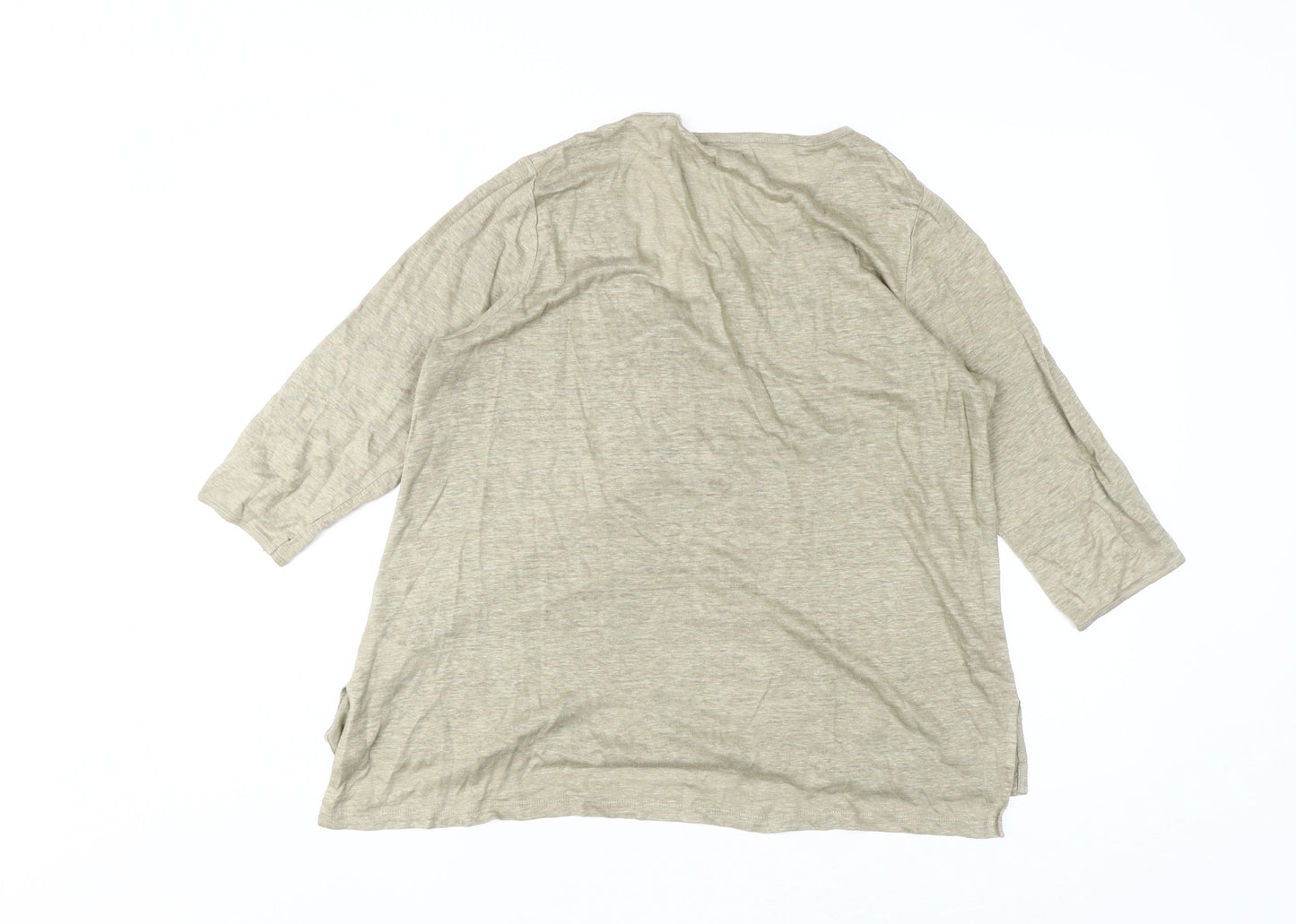Womens UK Size 8 Wrap Beige Tunic Blouse
