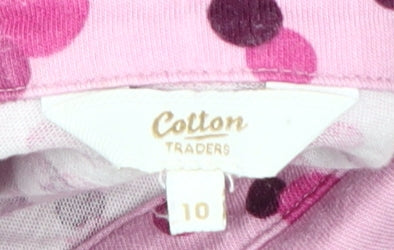 Womens UK Size 10 Cotton Traders Pink  Button-Up