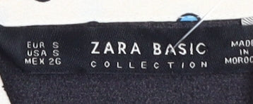 Zara Basic Floral & Dot Blouse Women Size 8 Multicoloured