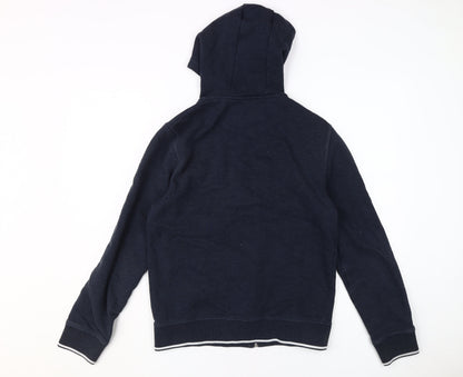 Mens UK Size S Penguin Blue Full Zip Hoodie