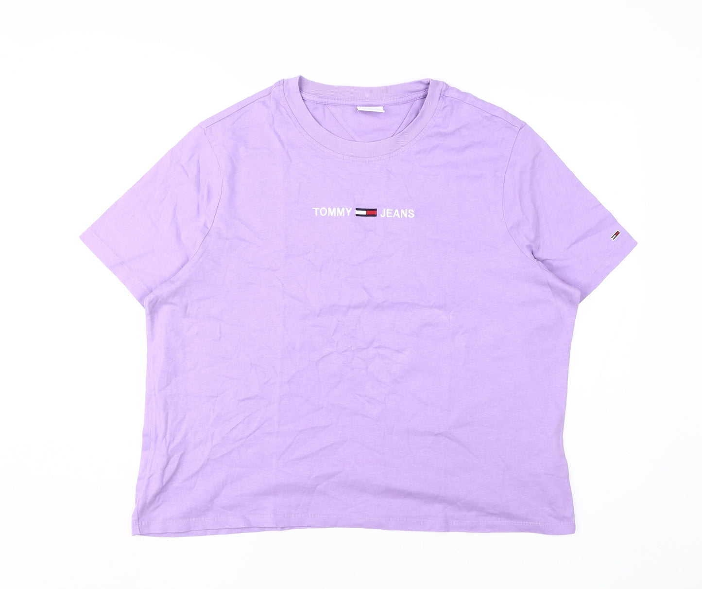 Womens UK Size 2XL Tommy Jeans Purple  T-Shirt