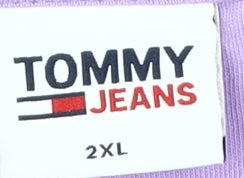 Womens UK Size 2XL Tommy Jeans Purple  T-Shirt