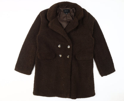 Womens UK Size M Brave Soul Brown Overcoat