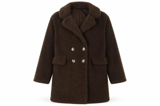 Womens UK Size M Brave Soul Brown Overcoat