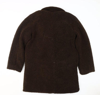 Womens UK Size M Brave Soul Brown Overcoat