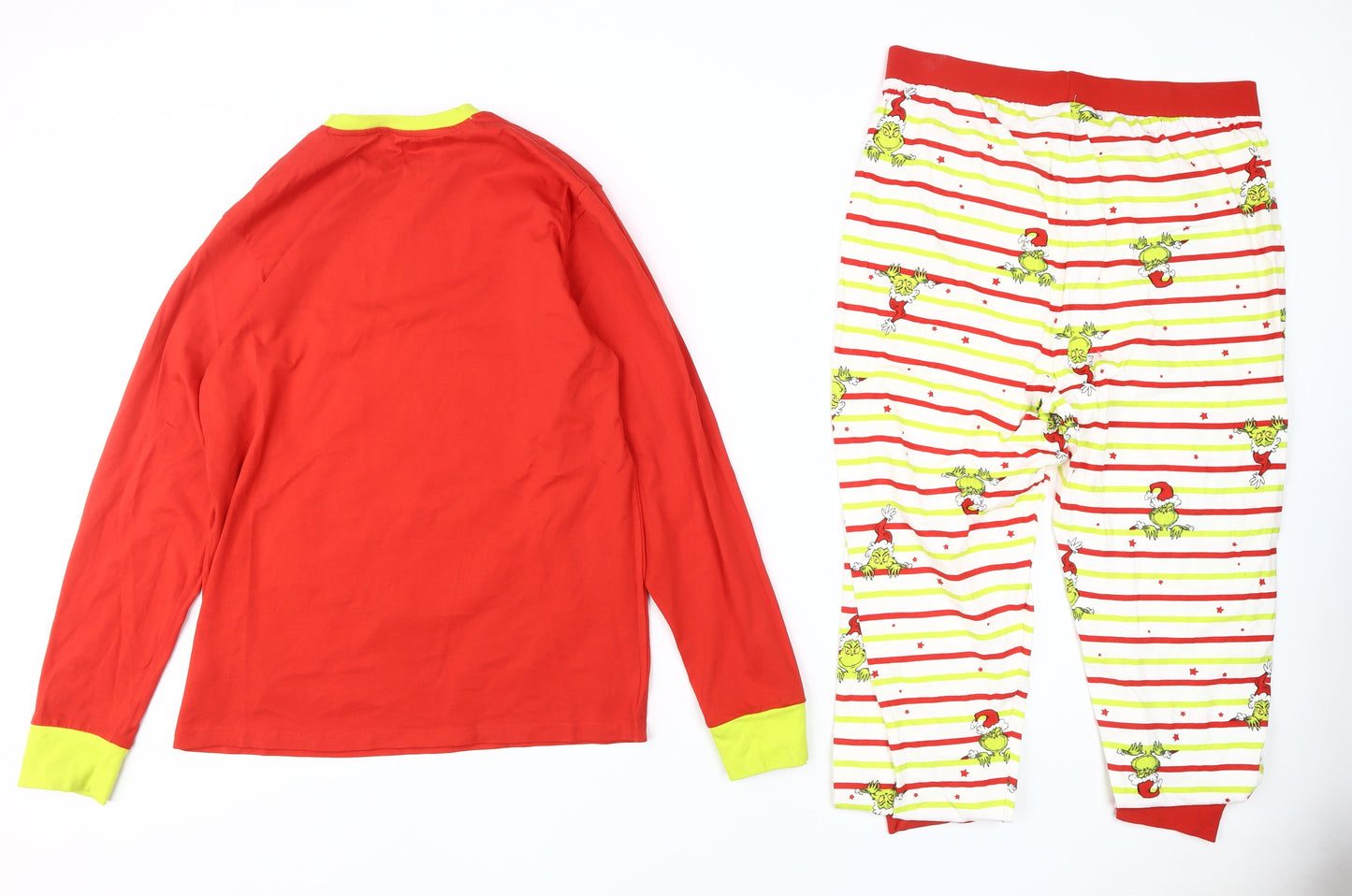 The Grinch Pyjama Set Unisex Adults Red L Christmas