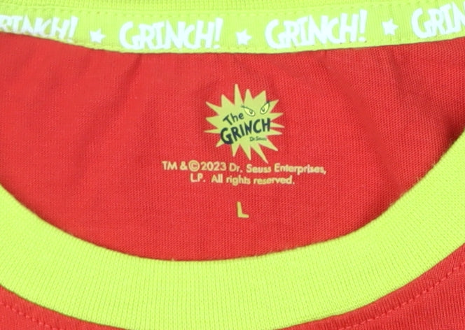 The Grinch Pyjama Set Unisex Adults Red L Christmas